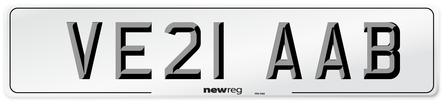 VE21 AAB Number Plate from New Reg